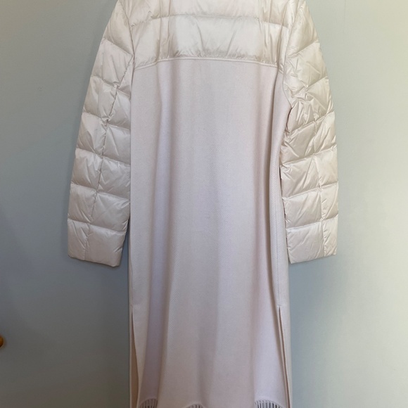 Dawn Levy NY wool & down midi length coat with fringe - Picture 9 of 11